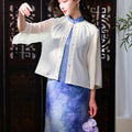 Transparent white|Butterfly Embroidery cardigan（淑蝶）