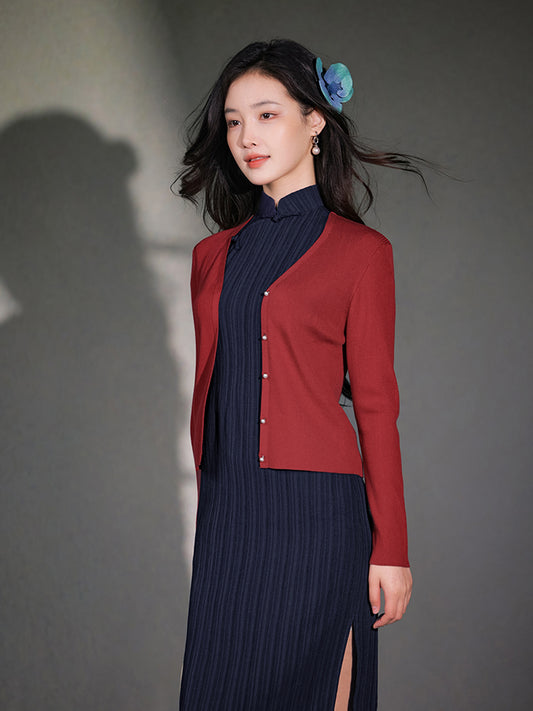 Natural Silk Acetate|long-sleeved Cardigan(镜霖)