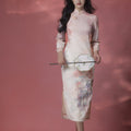 Rose Placement Print | Modern one-Pieces Qipao Dress（瑰颜）