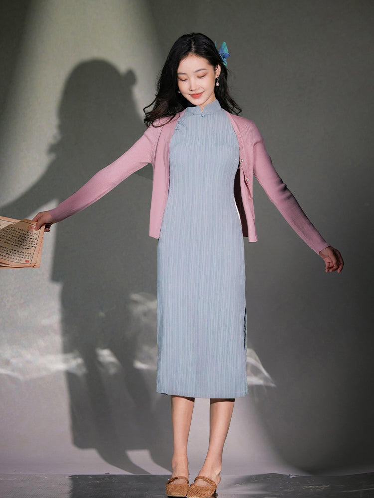 Natural Silk Acetate|long-sleeved Cardigan(镜霖)