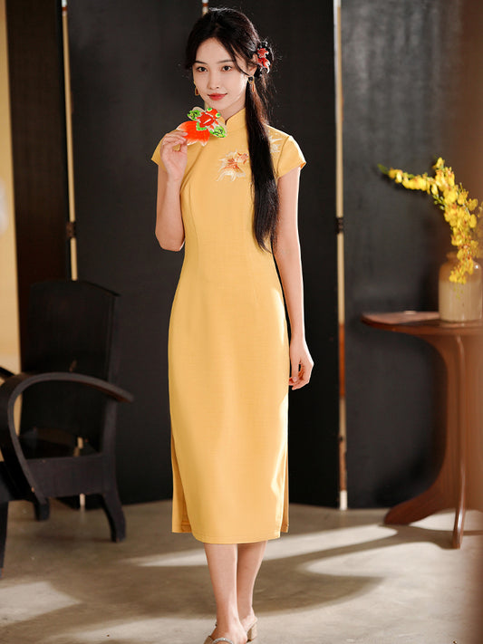 Koi Embroidery|Modern one-Pieces Qipao Dress（锦婉）