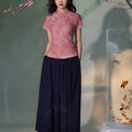 rouge color|Modern one-Pieces Qipao top（安悦）