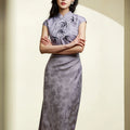 Taro Purple|Modern one-Pieces Qipao Dress（钰竹）