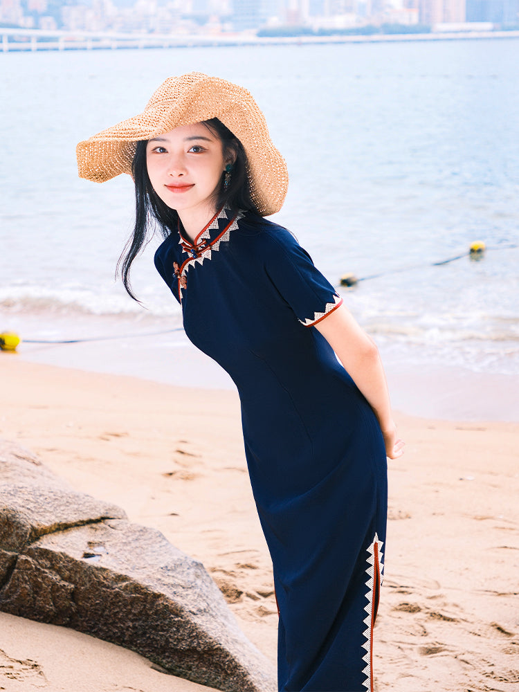 Ultramarine|Modern one-Pieces Qipao Dress（梓霖）
