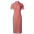 Red striping| Modern one-Pieces Qipao Dress（海云） - E·Beauty