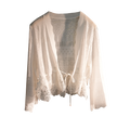 Milky White Knit Lace| Elegant Cardigan Wrap (思汀)
