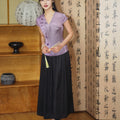 Lilac| Blouse with Exquisite Bamboo Patterns（玉茹）