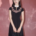 Sumi Black Artisan Embroidery | Neo-Chinese Dress（如苑）