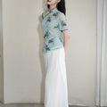 mint green|Modern one-Pieces Qipao top（竹青）