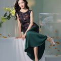 pine green| Cropped Fishtail Skirt（春渐）