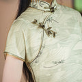 Light green color|Modern one-Pieces Qipao Dress（书瑾）