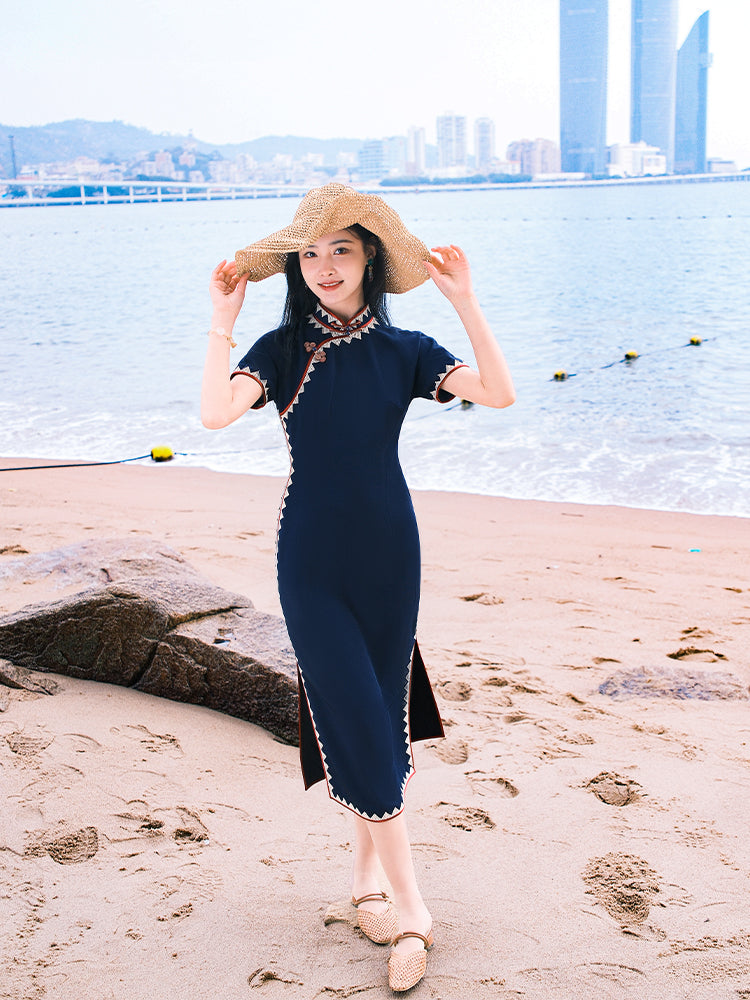 Ultramarine|Modern one-Pieces Qipao Dress（梓霖）