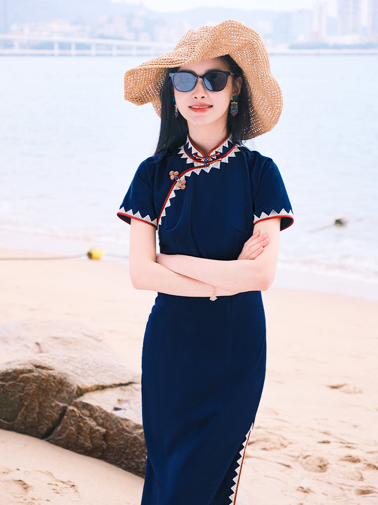 Ultramarine|Modern one-Pieces Qipao Dress（梓霖）