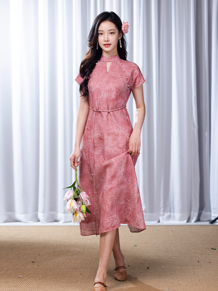 Rouge Pink   | Hand-Beaded Embellishment Dress（思悦）
