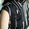 black and white stripes|Modern one-Pieces Qipao Dress（香嵩）