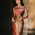 swoosh of sunset|Modern one-Pieces Qipao Dress（鎏光）
