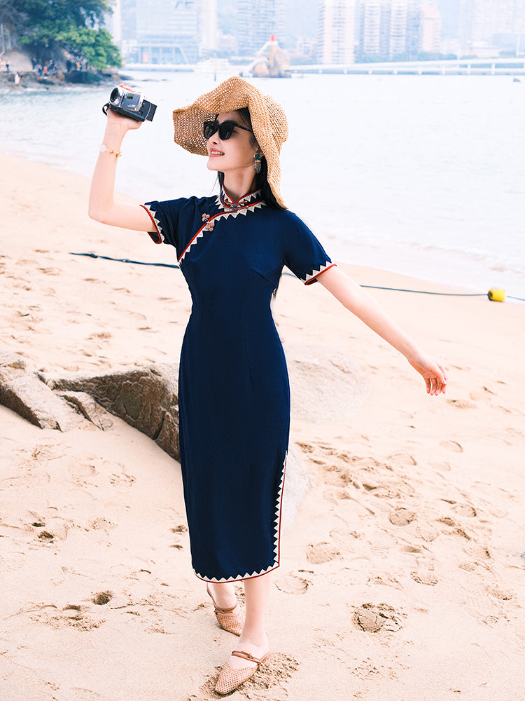 Ultramarine|Modern one-Pieces Qipao Dress（梓霖）