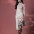 Rose Placement Print | Modern one-Pieces Qipao Dress（瑰颜）