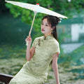 Light green color|Modern one-Pieces Qipao Dress（书瑾）