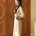 Champagne Gold Linen-Blend | A-Line Dress（南风）
