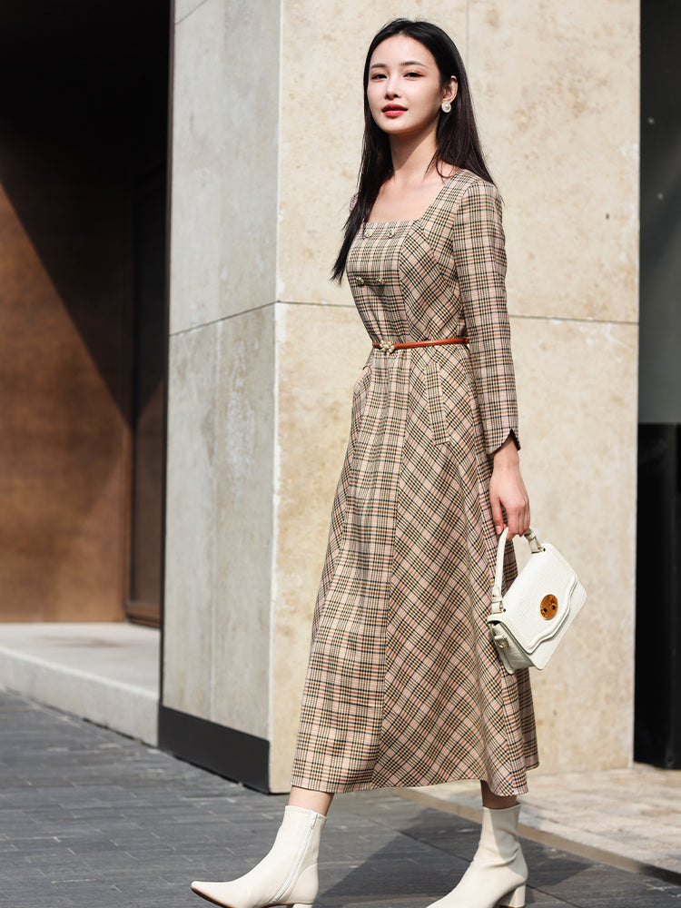 British Style | Classic Plaid Dress（熙悦）