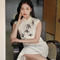 Taro Purple|Modern one-Pieces Qipao Dress（钰竹）