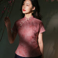 rouge color|Modern one-Pieces Qipao top（安悦）