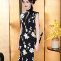 Ink and black|Modern one-Pieces Qipao Dress（舞黛）