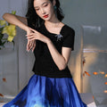 Ink and black| Modern one-Pieces Qipao blouse（昭隐）