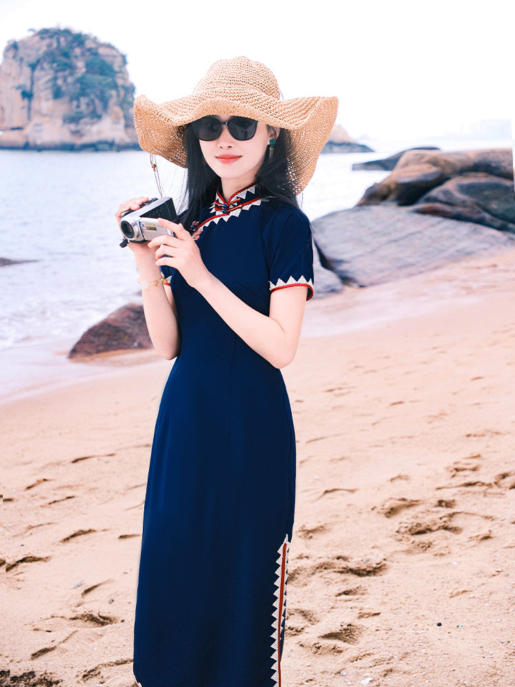 Ultramarine|Modern one-Pieces Qipao Dress（梓霖）