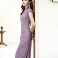 Amethyst Lace Embroidery | Modern one-Pieces Qipao Dress(玉妍)