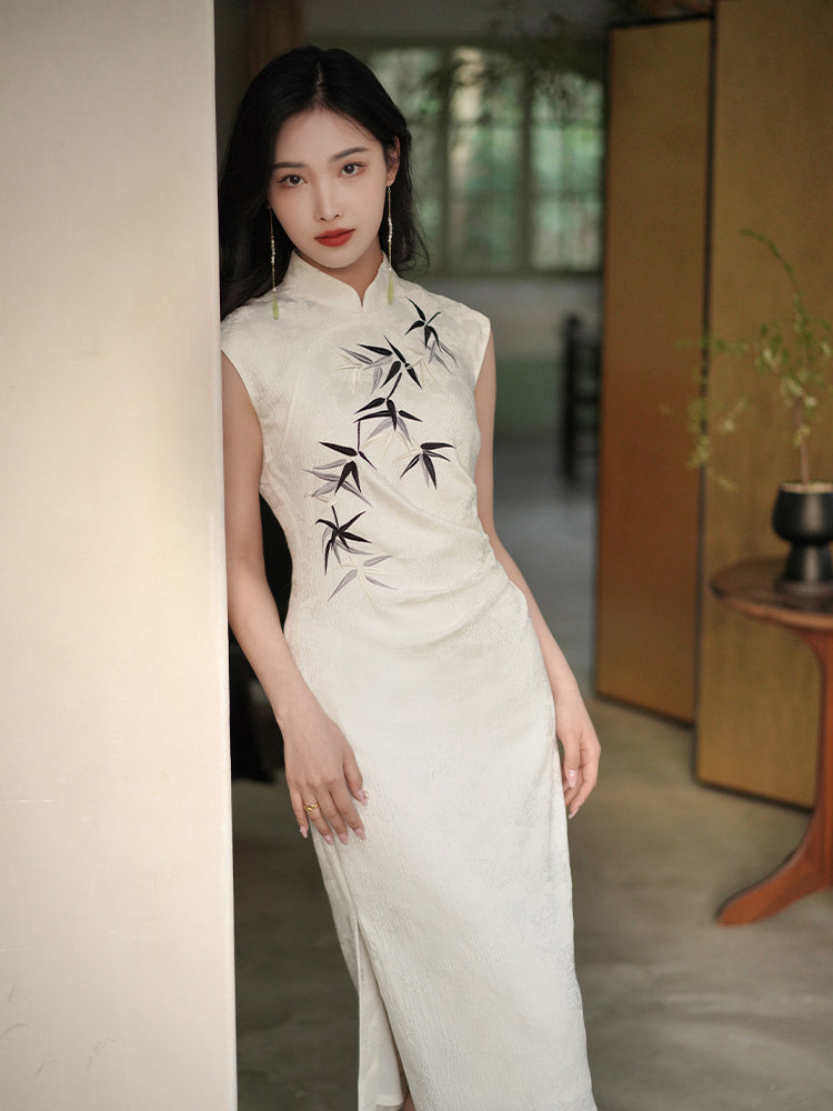 Taro Purple|Modern one-Pieces Qipao Dress（钰竹）