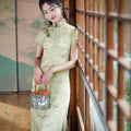 Light green color|Modern one-Pieces Qipao Dress（书瑾）