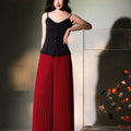 Vibrant Red|Modern Pleated Trousers(舒影）