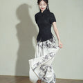 ink and black|Modern one-Pieces Chinese style shirt(月吟）