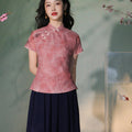 rouge color|Modern one-Pieces Qipao top（安悦）