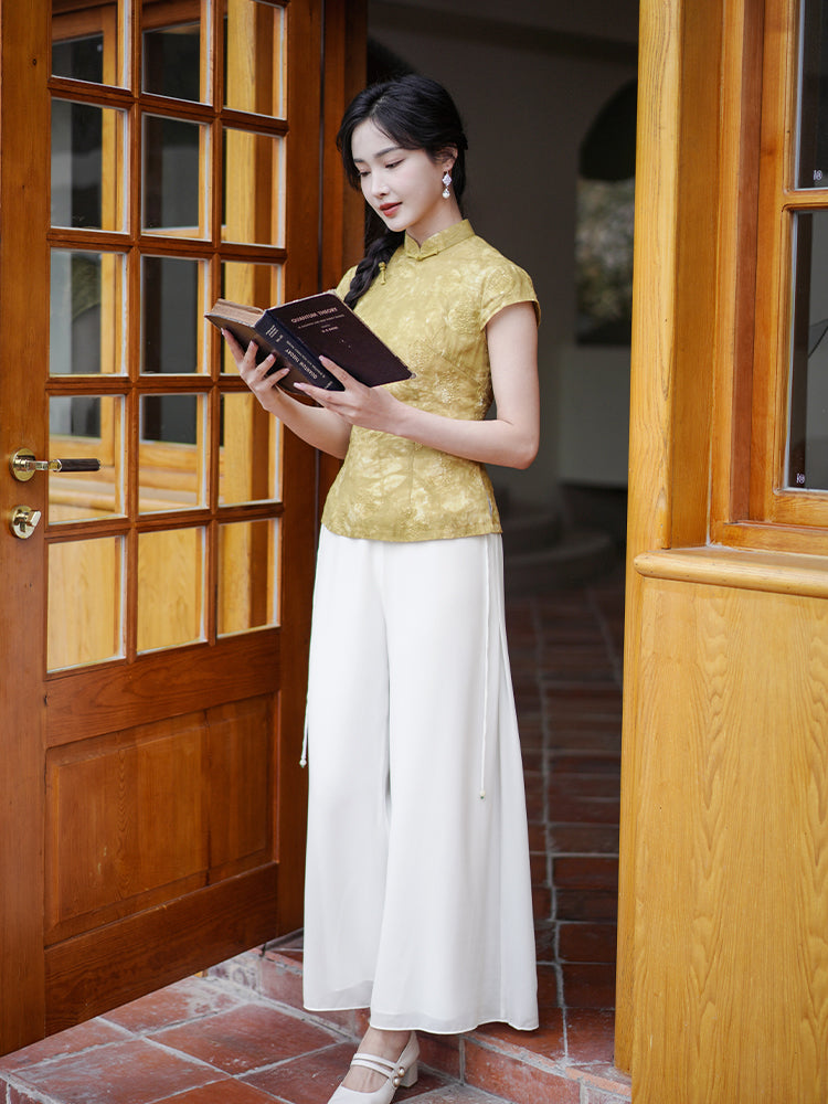 Sheer White| Wide-Leg Trousers（书裳）