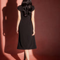 Sumi Black Artisan Embroidery | Neo-Chinese Dress（如苑）