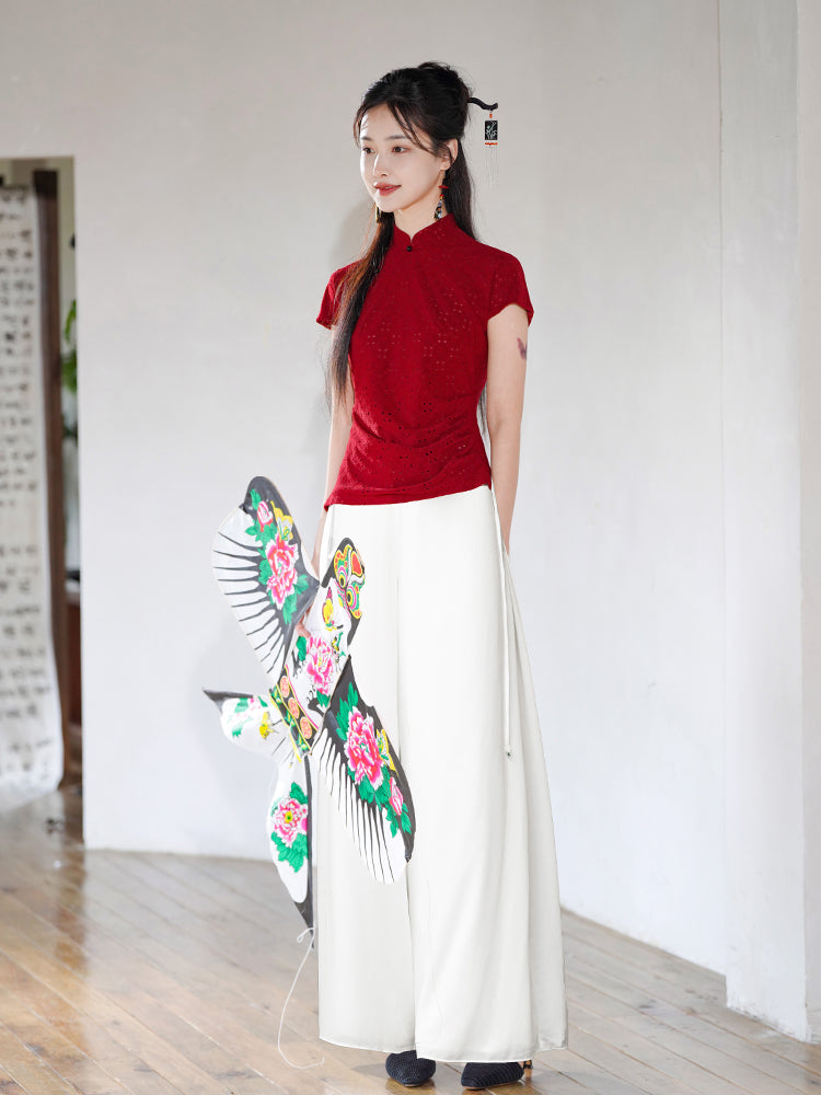 Sheer White| Wide-Leg Trousers（书裳）