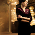 Deep Purple Velvet | Modernized Qipao Evening Dress（马莲）