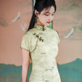 Light green color|Modern one-Pieces Qipao Dress（书瑾）