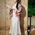 Dianthus Pink Embossed Jacquard  | Silk Cover-Up（晴妍）