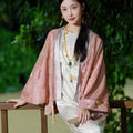 Dianthus Pink Embossed Jacquard  | Silk Cover-Up（晴妍）
