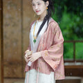 Dianthus Pink Embossed Jacquard  | Silk Cover-Up（晴妍）