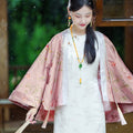 Dianthus Pink Embossed Jacquard  | Silk Cover-Up（晴妍）