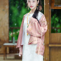 Dianthus Pink Embossed Jacquard  | Silk Cover-Up（晴妍）