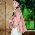 Dianthus Pink Embossed Jacquard  | Silk Cover-Up（晴妍）