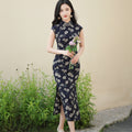 Blue cloth print|Modern one-Pieces Qipao Dress（幽荷）