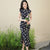Blue cloth print|Modern one-Pieces Qipao Dress（幽荷）