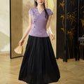 Lilac| Blouse with Exquisite Bamboo Patterns（玉茹）